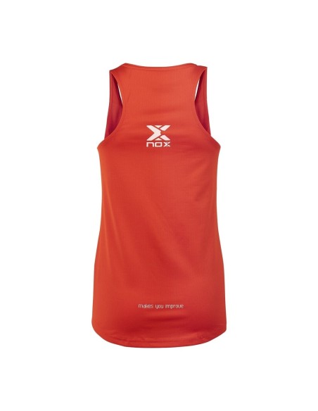 Camiseta Tirantes Nox Team Rojo Blanco Mujer | Ofertas de pádel